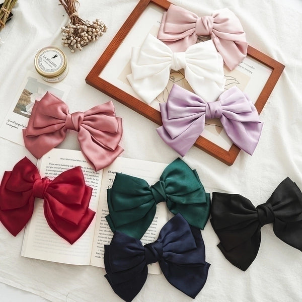 Women's Elegant Sweet Bow Knot Cloth Hair Clip