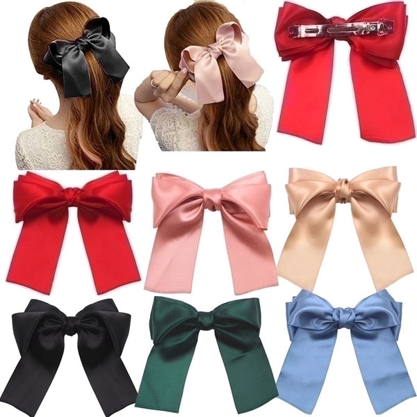 Women's Elegant Sweet Bow Knot Cloth Hair Clip