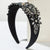 Women's Elegant Vintage Style Queen Flower Alloy Cloth Inlay Glass Hair Band