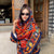 Women's Ethnic Style Flower Thick Twill Cotton Printing Shawl