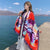 Women's Ethnic Style Flower Thick Twill Cotton Printing Shawl