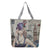 Women's Ethnic Style Letter Canvas Shopping Bags