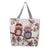 Women's Ethnic Style Letter Canvas Shopping Bags