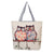 Women's Ethnic Style Letter Canvas Shopping Bags