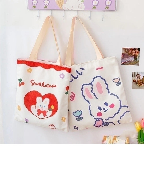 Women's Fashion Cartoon Letter Shopping Bags