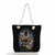 Women's Fashion Cartoon Mushroom Butterfly Canvas Shopping Bags