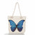 Women's Fashion Cartoon Mushroom Butterfly Canvas Shopping Bags