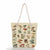 Women's Fashion Cartoon Mushroom Butterfly Canvas Shopping Bags