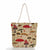 Women's Fashion Cartoon Mushroom Butterfly Canvas Shopping Bags