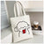 Women's Fashion Cartoon Oxford Cloth Shopping Bags