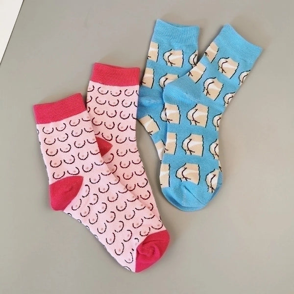 Women's Fashion Cartoon Polyester Jacquard Socks Ankle Socks