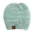 Women's Fashion Color Block Embroidery Eaveless Wool Cap