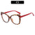 Women's Fashion Color Block Pc Cat Eye Full Frame Glasses