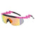 Women's Fashion Color Block Pc Square Half Frame Sunglasses