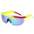 Women's Fashion Color Block Pc Square Half Frame Sunglasses