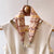 Women's Fashion Color Block Stripe Satin Silk Scarves