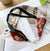 Women's Fashion Color Block Stripe Satin Silk Scarves