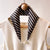 Women's Fashion Color Block Stripe Satin Silk Scarves