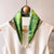 Women's Fashion Color Block Stripe Satin Silk Scarves