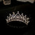 Women's Fashion Crown Alloy Hollow Out Inlay Rhinestones Pearl Crown