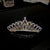 Women's Fashion Crown Alloy Hollow Out Inlay Rhinestones Pearl Crown