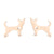 Women's Fashion Dog Cat Stainless Steel No Inlaid Ear Studs Stainless Steel Earrings