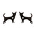 Women's Fashion Dog Cat Stainless Steel No Inlaid Ear Studs Stainless Steel Earrings