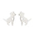 Women's Fashion Dog Cat Stainless Steel No Inlaid Ear Studs Stainless Steel Earrings