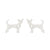 Women's Fashion Dog Cat Stainless Steel No Inlaid Ear Studs Stainless Steel Earrings