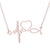 Women's Fashion Electrocardiogram Stainless Steel Pendant Necklace Plating Stainless Steel Necklaces