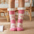 Women's Fashion Elk Polyacrylonitrile Fiber Jacquard Crew Socks