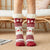 Women's Fashion Elk Polyacrylonitrile Fiber Jacquard Crew Socks