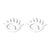 Women's Fashion Eye Metal No Inlaid Ear Studs Plating Stainless Steel Earrings