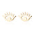 Women's Fashion Eye Metal No Inlaid Ear Studs Plating Stainless Steel Earrings