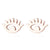 Women's Fashion Eye Metal No Inlaid Ear Studs Plating Stainless Steel Earrings