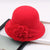 Women's Fashion Flower Flat Eaves Fedora Hat