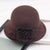 Women's Fashion Flower Flat Eaves Fedora Hat