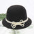 Women's Fashion Flower Flat Eaves Fedora Hat