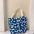 Women's Fashion Flower Oxford Cloth Shopping Bags