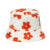 Women's Fashion Flower Sewing Flat Eaves Bucket Hat