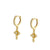 Women's Fashion Geometric Copper Earrings Gold Plated Inlaid Zircon Zircon Copper Earrings