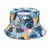 Women's Fashion Geometric Printing Flat Eaves Bucket Hat