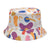 Women's Fashion Geometric Printing Flat Eaves Bucket Hat