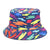 Women's Fashion Geometric Printing Flat Eaves Bucket Hat