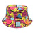 Women's Fashion Geometric Printing Flat Eaves Bucket Hat