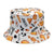 Women's Fashion Geometric Printing Flat Eaves Bucket Hat