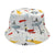 Women's Fashion Geometric Printing Flat Eaves Bucket Hat