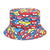 Women's Fashion Geometric Printing Flat Eaves Bucket Hat