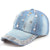 Women's Fashion Gradient Color Rhinestone Curved Eaves Baseball Cap