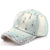 Women's Fashion Gradient Color Rhinestone Curved Eaves Baseball Cap